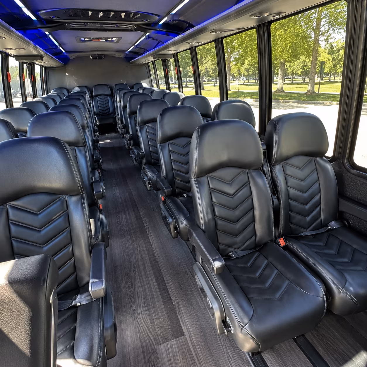 25 passenger minibus inside