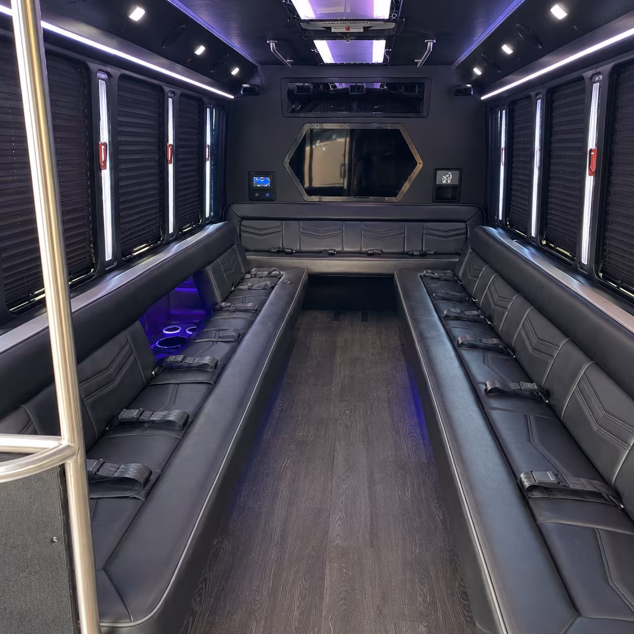 buffalo 18 passenger party bus interior