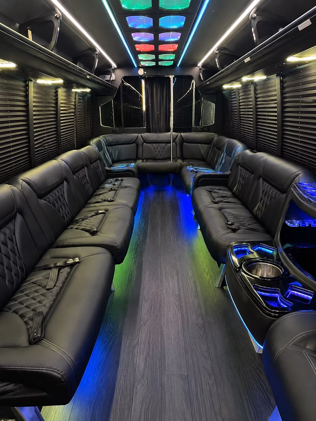 buffalo 20 passenger party bus interior