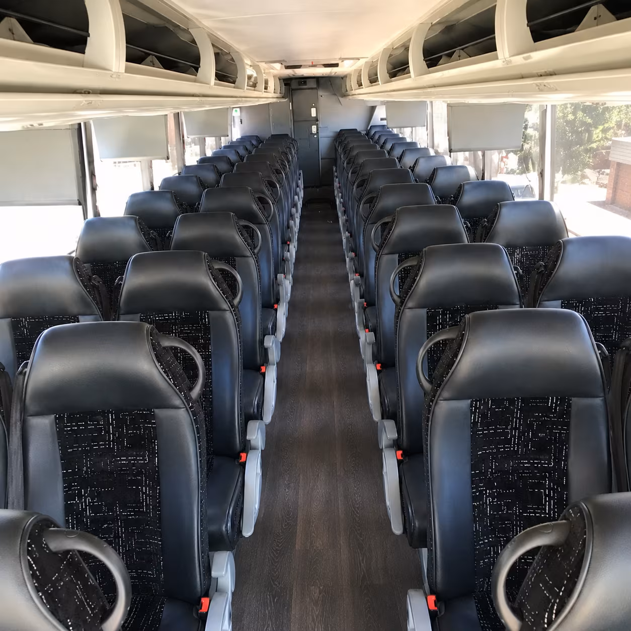 buffalo 56 passenger charter bus interior