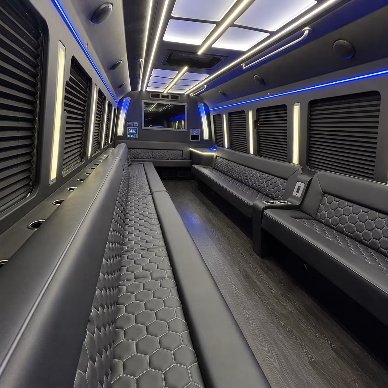 buffalo party bus rental interior